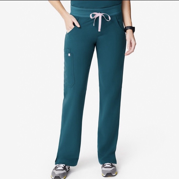 FIGS Kade Cargo Pants Caribbean Blue Size M Petite - Picture 1 of 5